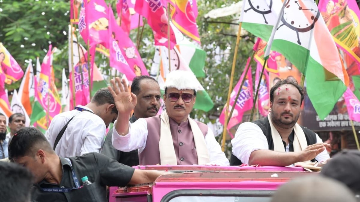 Mumbai: Ajit Pawar’s Rally Garners Attention With Congress MLA Zeeshan Siddiqui’s Participation Amid Party Disputes