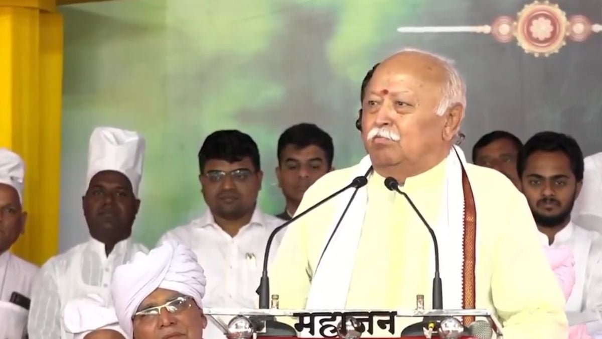 Maharashtra: RSS Chief Mohan Bhagwat Calls For True Understanding Of Dharma To Prevent Atrocities, Urges End To ‘Mandir-Masjid’ Disputes (Video)