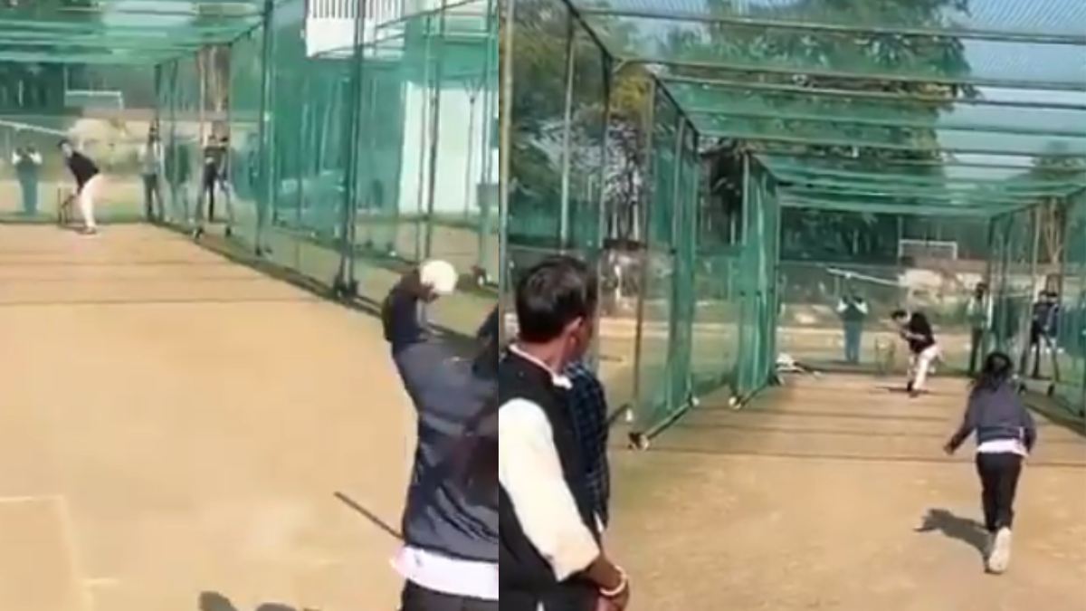 ‘Bitiya Se Clean Bold Hokar…’: Rajyavardhan Singh Rathore Clean Bowled By Sushila Meena While Batting In Nets; Video