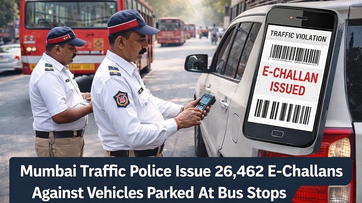 Mumbai Traffic Police Issue 26,462 E-Challans Against Vehicles Parked At Bus Stops